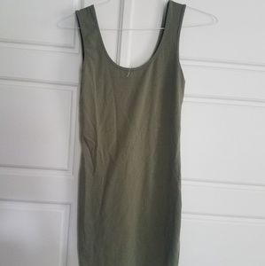 Olive body con mini dress